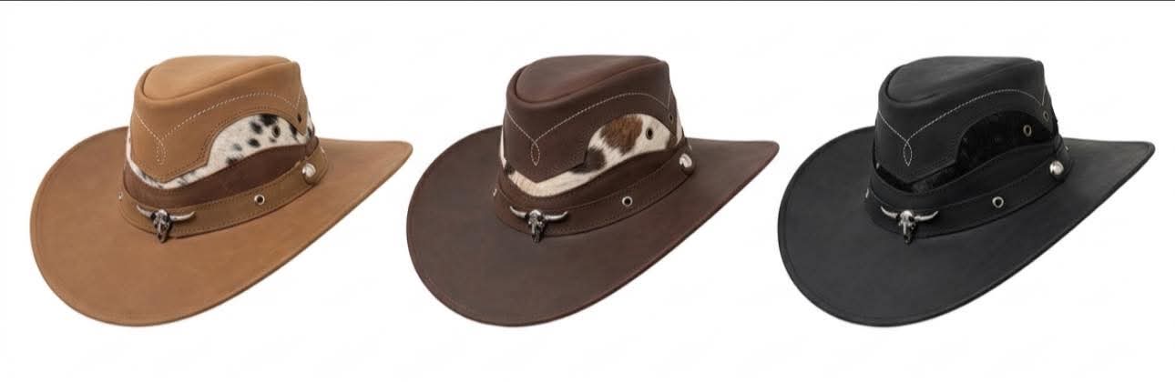 Variedad de sombreros vaqueros artesanales